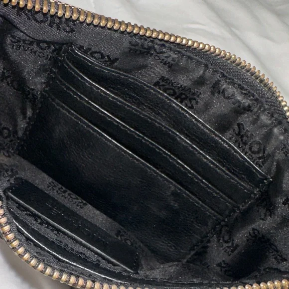 Michael Kors Black and Brown Logo Wristlet - Picture 6 of 8